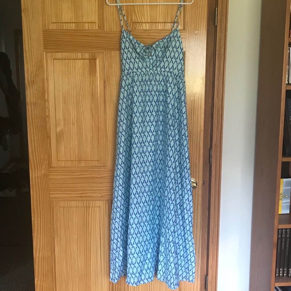 NWT Vineyard Vines Lattice Print Tie Front Maxi